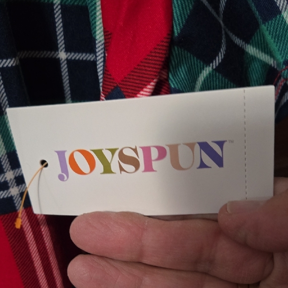 Red Plaid 'Merry' T-Shirt 2x-3x Night Gown - Picture 3 of 3